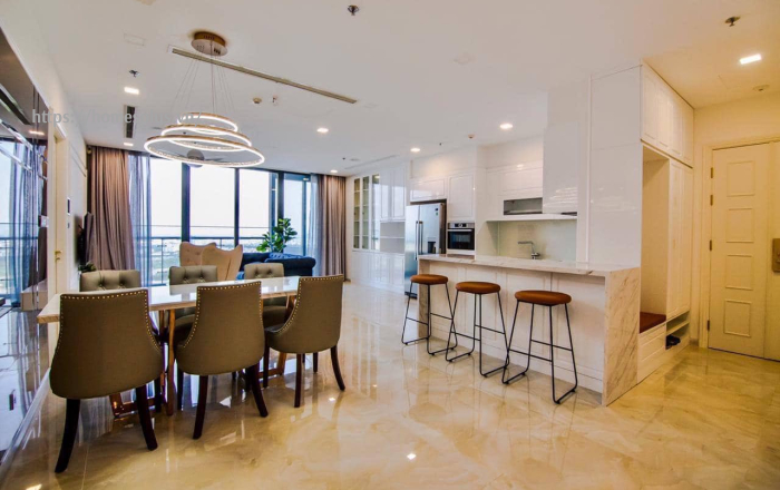 Cho thuê căn hộ 3 phòng ngủ view sông Vinhomes Golden River nội thất hiện đại
