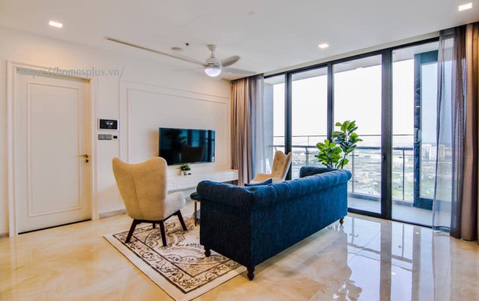 Cho thuê căn hộ 3 phòng ngủ view sông Vinhomes Golden River nội thất hiện đại