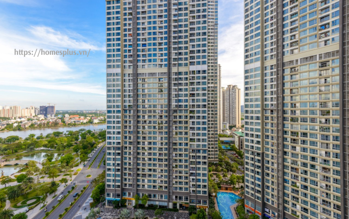 Cho thuê căn hộ 3 phòng ngủ Landmark 81 vòng cung, view hồ bơi, công viên