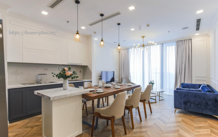 Cho thuê căn hộ 2 phòng ngủ Vinhomes Central Park  nội thất đẹp