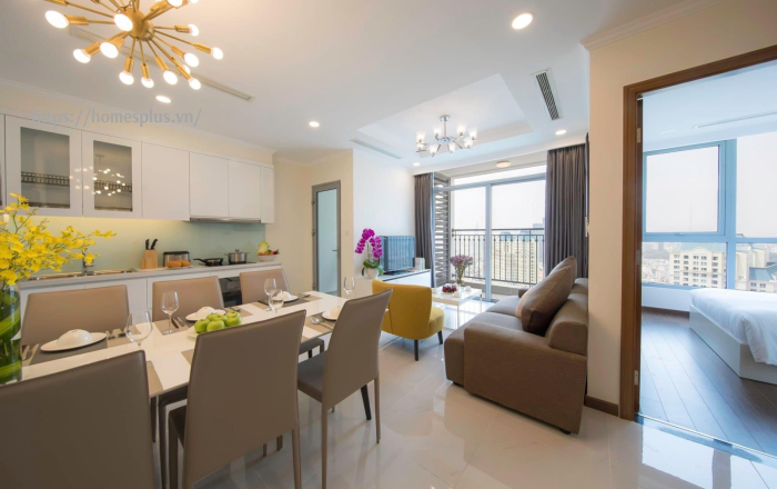 Cho thuê căn hộ 2 phòng ngủ Vinhomes Central Park toà Landmark Plus diện tích lớn nội thất cao cấp 
