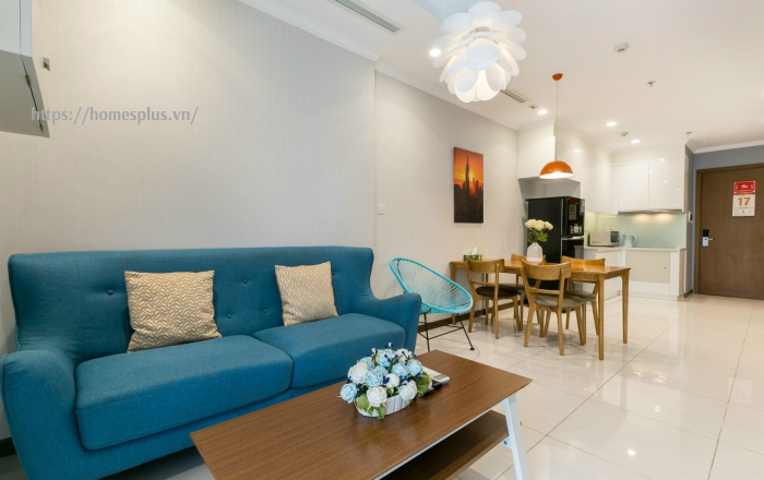 Cho thuê căn hộ 1 phòng ngủ Vinhomes Central Park toà Landmark 5 view sông thoáng mát
