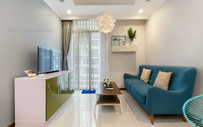 Cho thuê căn hộ 1 phòng ngủ Vinhomes Central Park toà Landmark 5 view sông thoáng mát