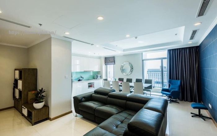 Cho thuê căn hộ Vinhomes Central Park 4PN toà Central 2 view sông, ban công đón gió