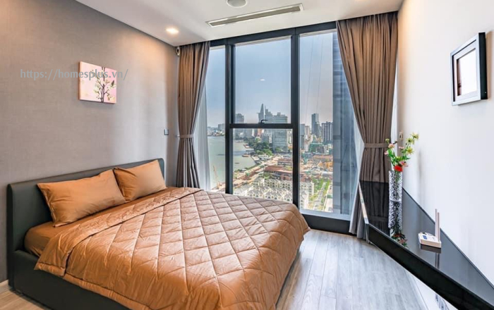 Cho thuê căn hộ 2 phòng ngủ Vinhomes Golden River nội thất xinh toà Aqua 1 view sông 