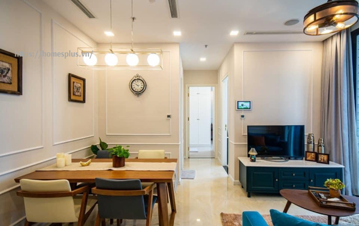 Cho thuê căn hộ 2 phòng ngủ toà Aqua 2 Vinhomes Golden River view sông nội thất mới