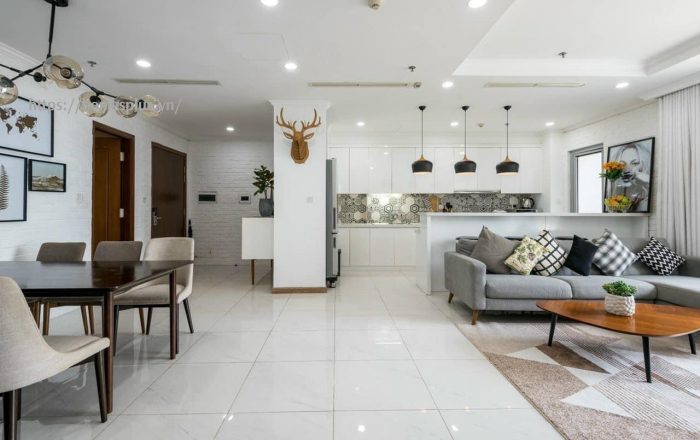 Căn hộ 3 phòng ngủ tòa Central 2 nội thất hiện đại