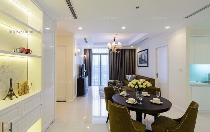 Cho thuê căn hộ Vinhomes Central Park 3 phòng ngủ tòa Central 1 nội thất sang trọng