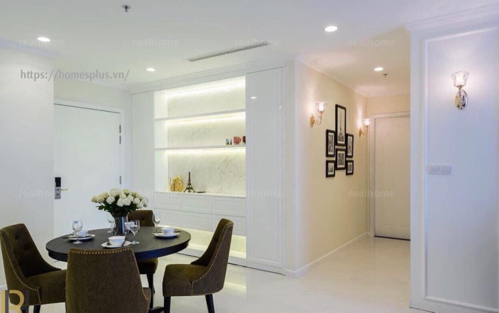 Cho thuê căn hộ Vinhomes Central Park 3 phòng ngủ tòa Central 1 nội thất sang trọng