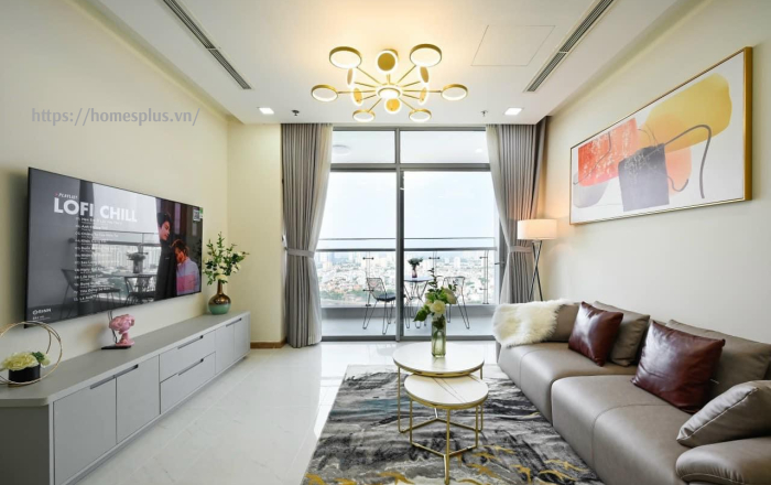 Cho thuê căn hộ 3 phòng ngủ Vinhomes Central Park diện tích 150m2 tòa Park 5 view trực diện công viên