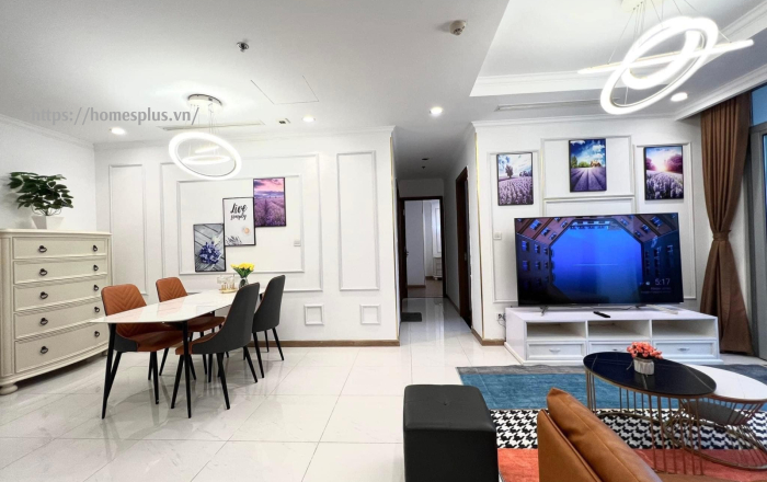 Căn hộ 3 phòng ngủ Vinhomes Central Park tòa Landmark 4 đầy đủ nội thất view ngắm pháo bông