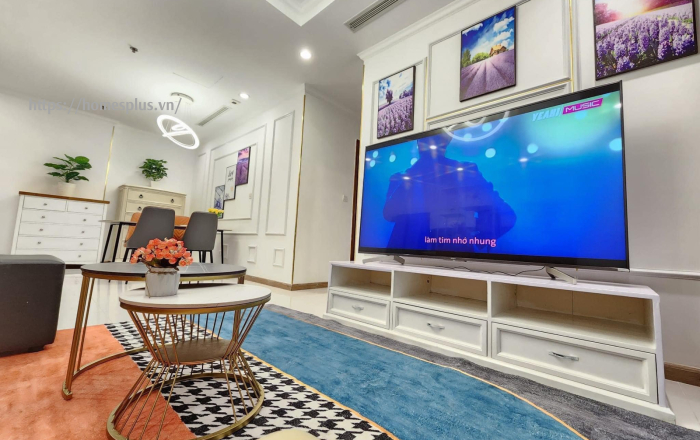 Căn hộ 3 phòng ngủ Vinhomes Central Park tòa Landmark 4 đầy đủ nội thất view ngắm pháo bông